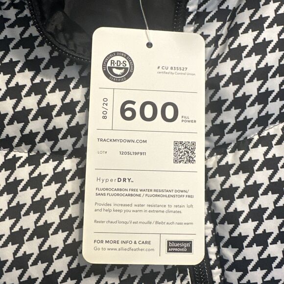 Lands' End Houndstooth Puffer Vest - Picture 3 of 8